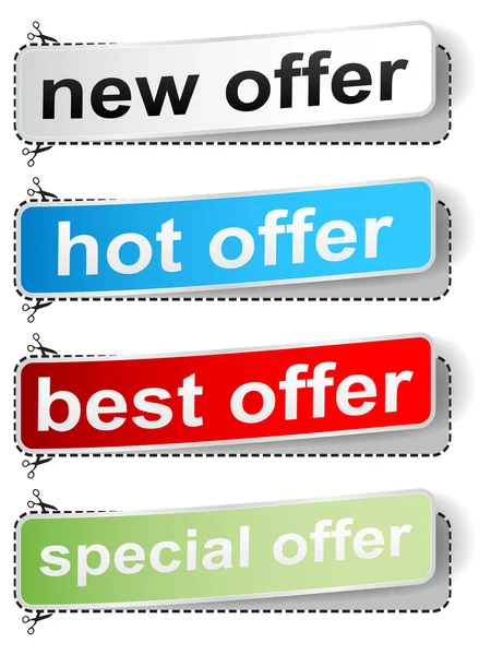 Sale offer banners — Stock Vector