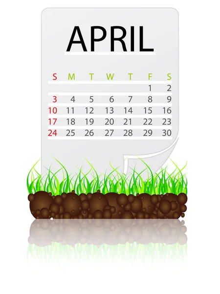 Kalenderblatt April — Stockvektor