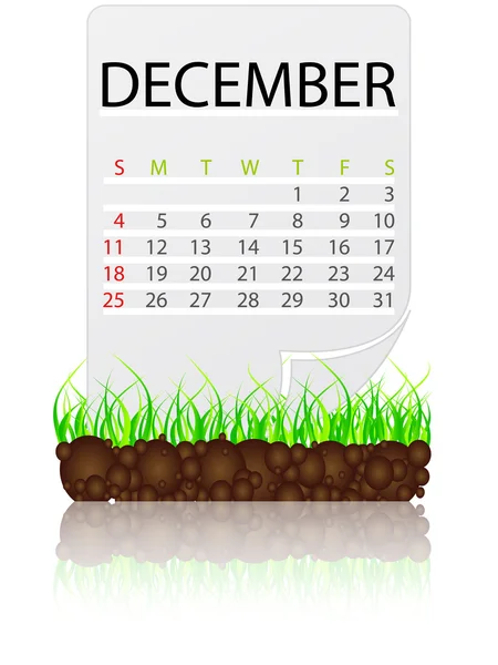 Calendrier Décembre — Image vectorielle