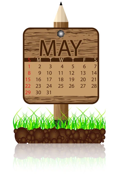 Calendar banner may — Stock Vector