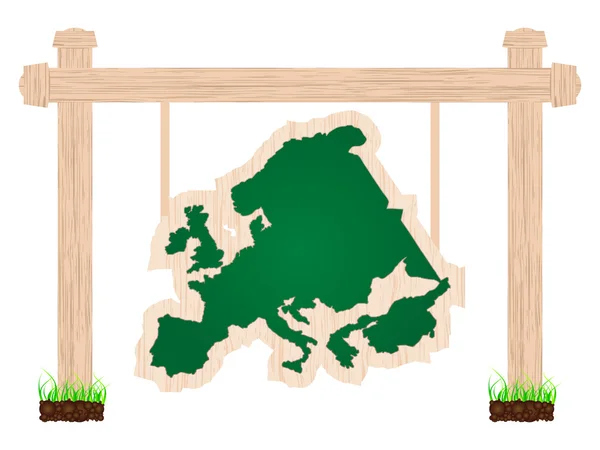 Europäische Karte — Stockvektor