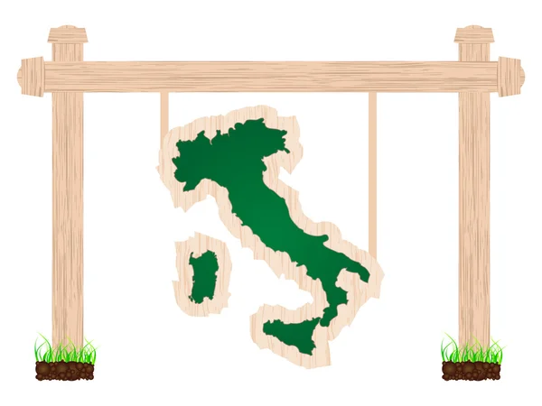Italská mapa — Stockový vektor