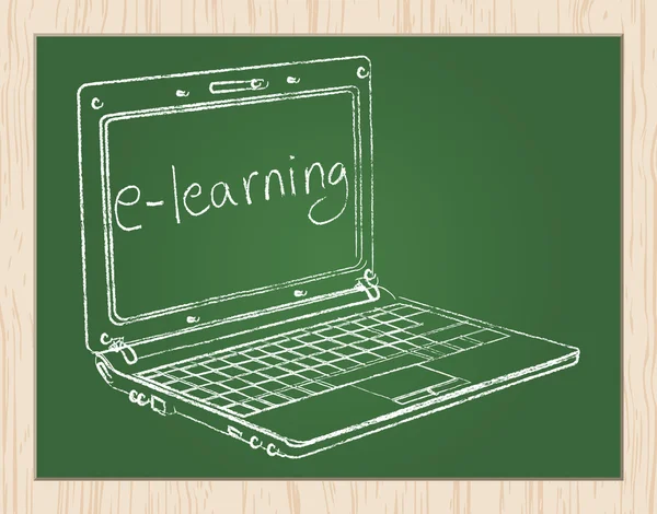 E-Learning — Stockvektor