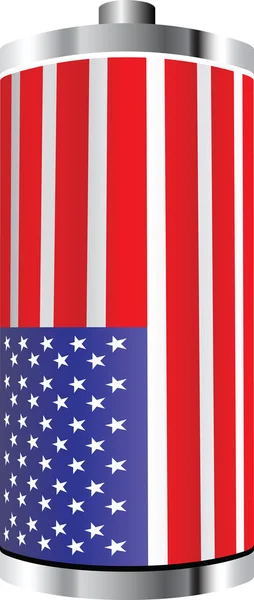 แบตเตอรี่อเมริกัน — ภาพเวกเตอร์สต็อก