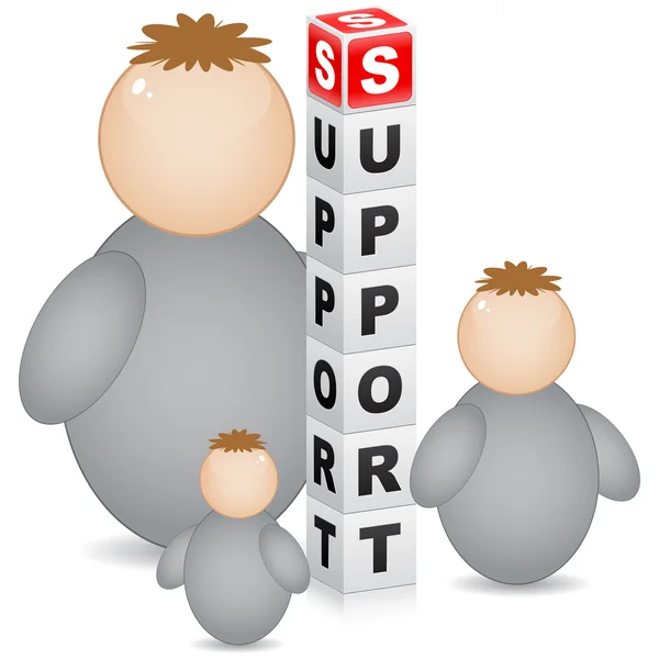 Steun concept — Stockvector