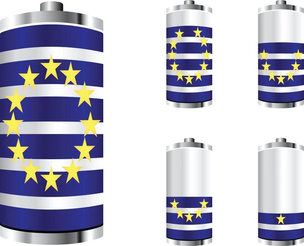 Batteria europea — Vettoriale Stock
