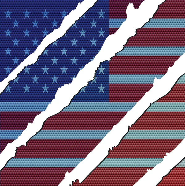 Bandiera americana in carbonio — Vettoriale Stock
