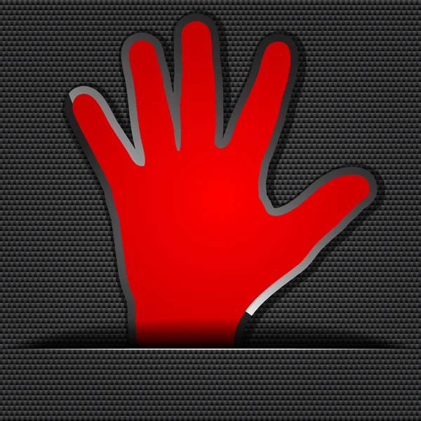 Червоний людини palm — стоковий вектор