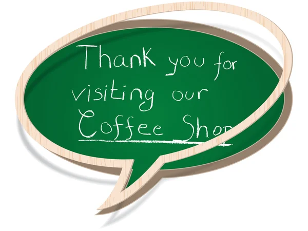 コーヒー ショップを訪問していただきありがとうございます — ストックベクタ