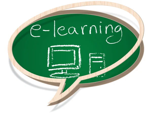 E-learning — Vettoriale Stock