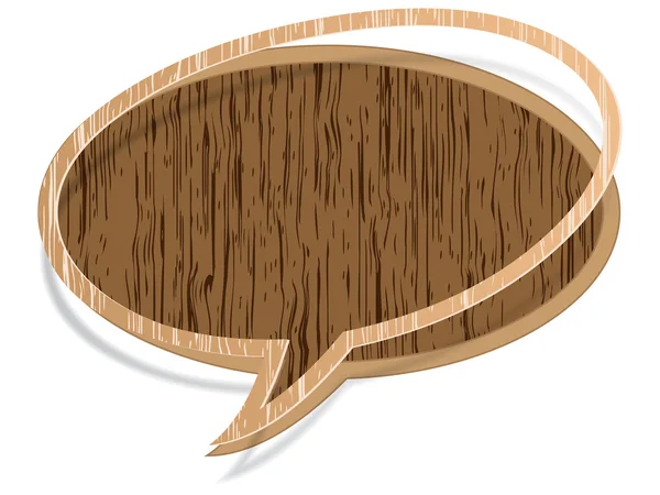 Icona chat texture in legno — Vettoriale Stock