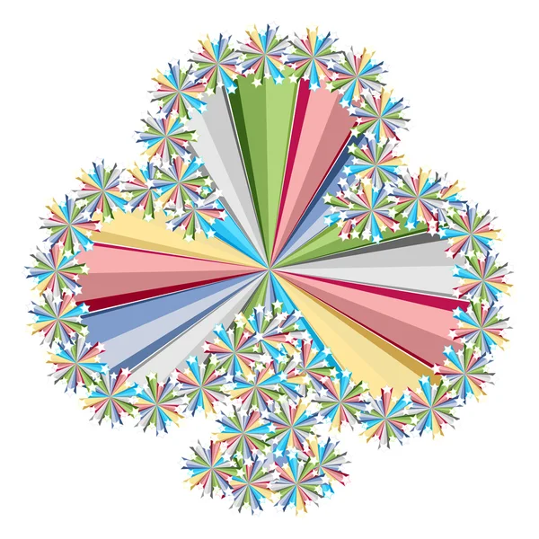 Clovert motif étoiles colorées — Image vectorielle