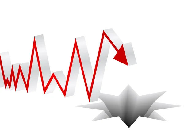 Chart made of arrow — Stock Vector
