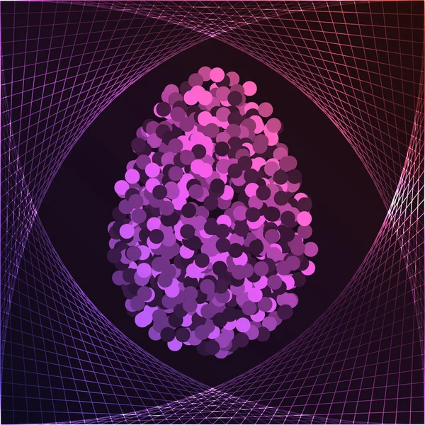Esater 鸡蛋做的紫色点 — 图库矢量图片