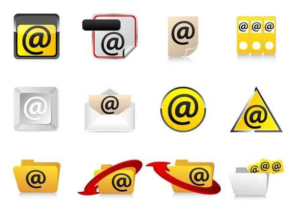 Иконы электронной почты — стоковый вектор
