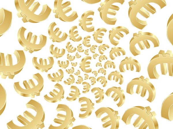 Gyllene euro bakgrund — Stock vektor