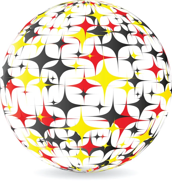 Duitse bal gemaakt van sterren — Stockvector