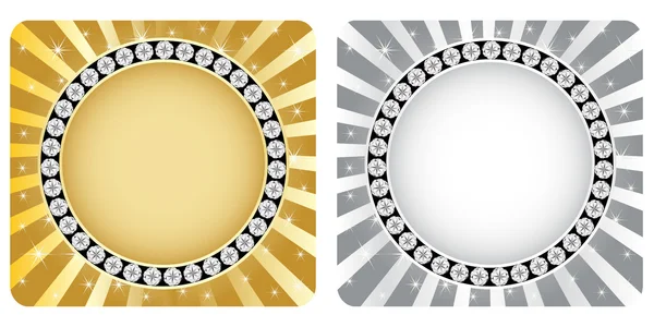 Golden and silver banner — Stock Vector