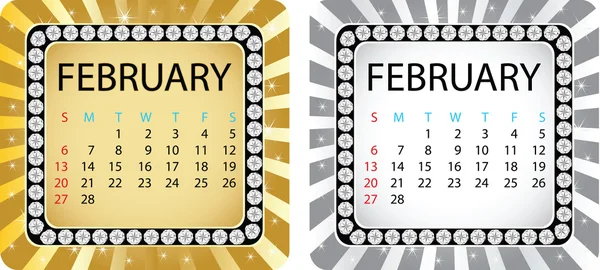 stock vector calendar february