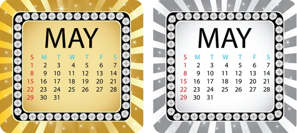 Calendar may — Stock Vector