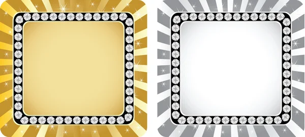 Bannière dorée et argentée — Image vectorielle