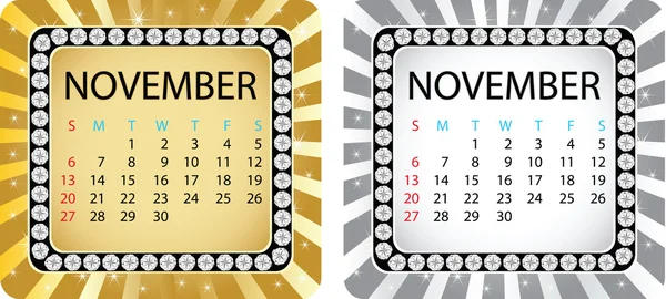 Calendar november — Stock Vector