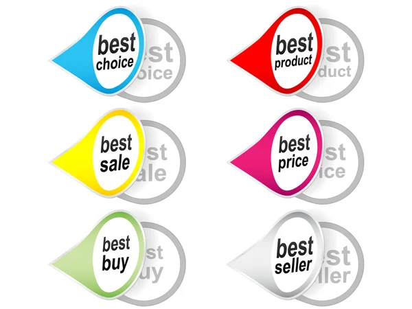 Best label colection for sale — Stock Vector