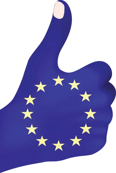 Main européenne donnant ok — Image vectorielle