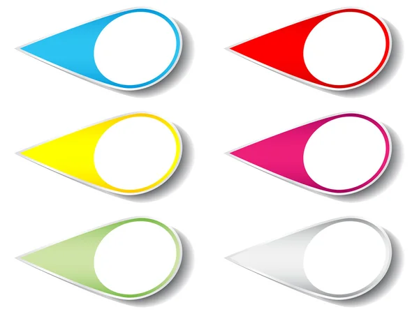 Lege tags verschillende kleuren — Stockvector