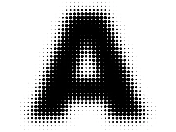 Letter a dots pattern — Stock Vector