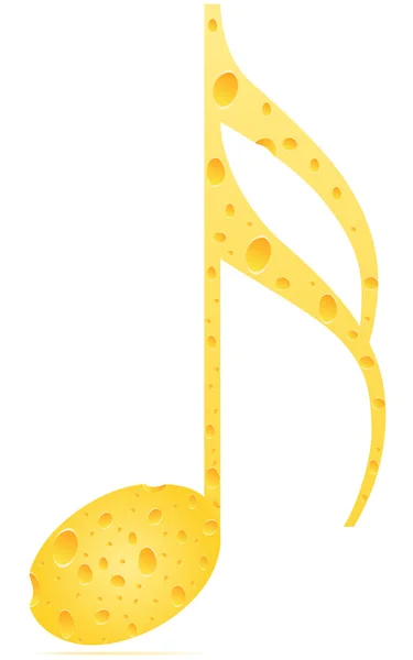 Nota musical patter de queso — Archivo Imágenes Vectoriales