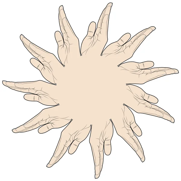 Menschliche Handfläche — Stockvektor