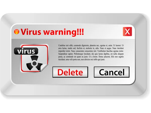 stock vector pc button error virus