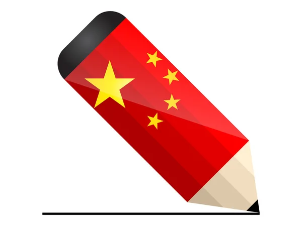 Chinese pencil — Stock Vector