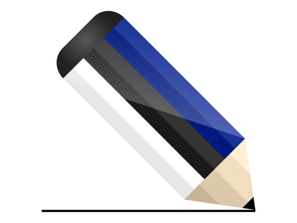Estnischer Bleistift — Stockvektor
