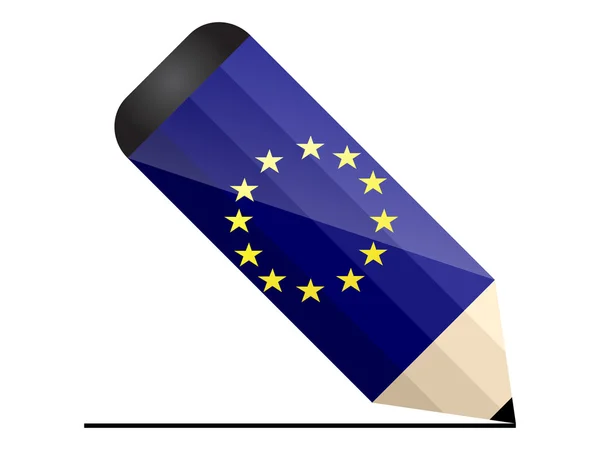 Europees potlood — Stockvector