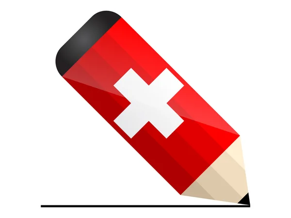 Szwajcaria ołówek — Wektor stockowy