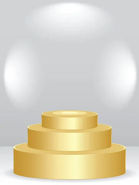 Podium dourado — Vetor de Stock