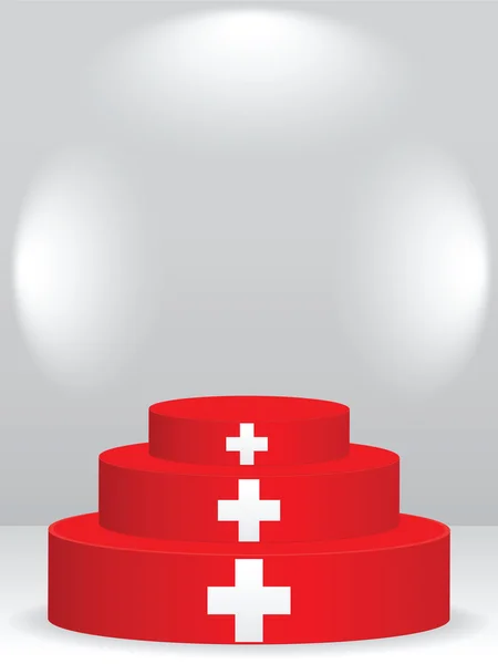 Podium suisse — Image vectorielle