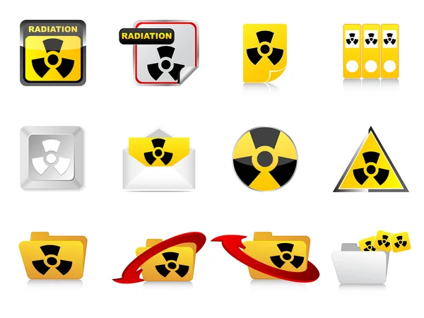 Radiation icons — Stock Vector