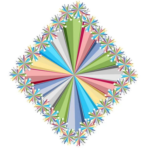 Rhombus padrão de estrelas coloridas — Vetor de Stock