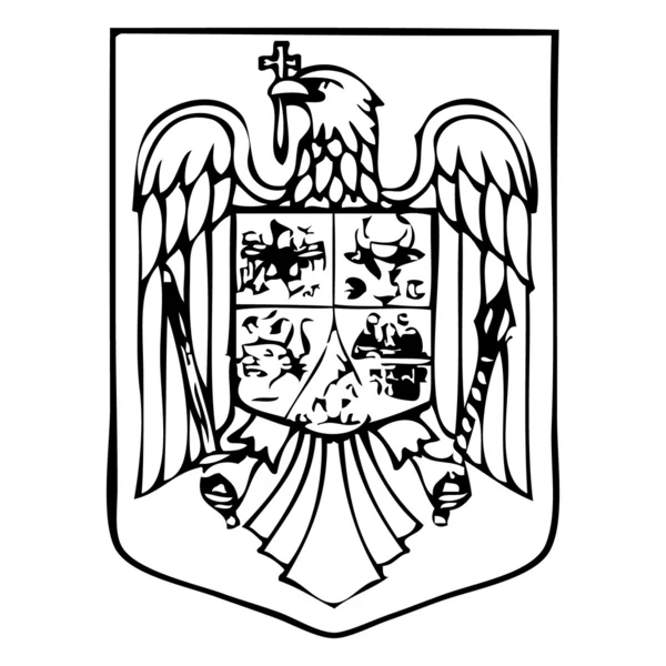 Эмблема Румынии — стоковый вектор