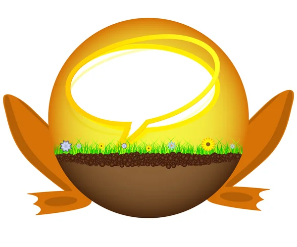 Sonnenscheinball im Gespräch — Stockvektor