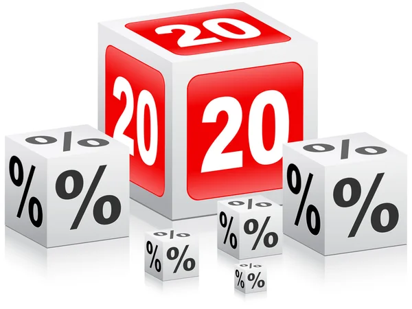 Twenty percent discount — Stock Vector
