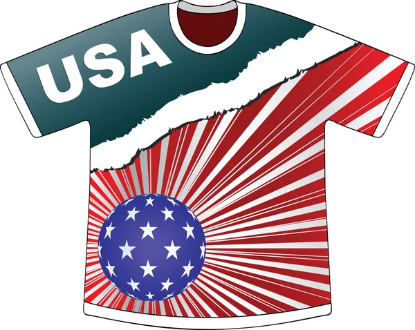 Maglietta americana — Vettoriale Stock