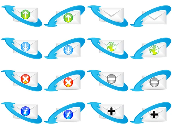 Enveloppe icônes web — Image vectorielle