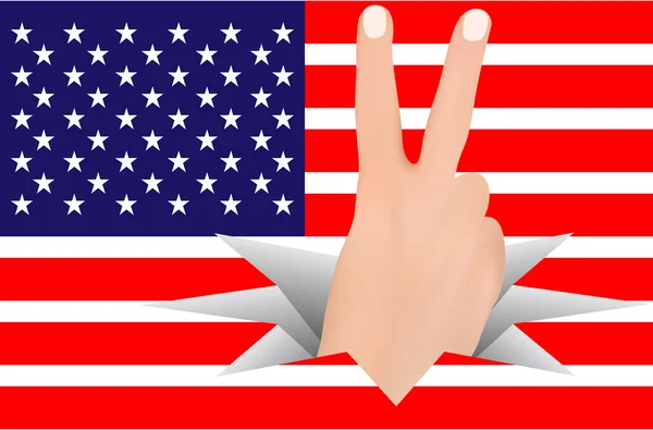 Victoire américaine — Image vectorielle