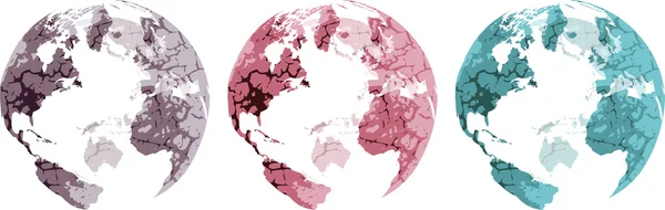 世界地球与石材纹理 — 图库矢量图片