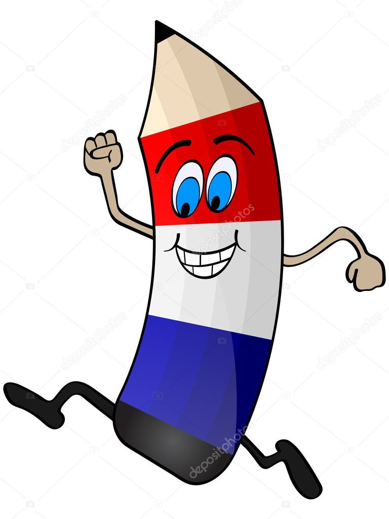 crayon français — Image vectorielle marincas_andrei © 8036438