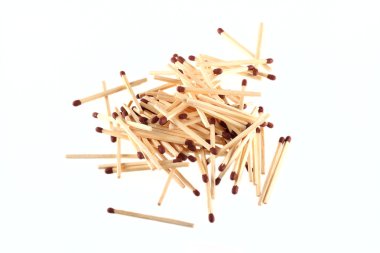 beyaz zemin üzerine matchsticks